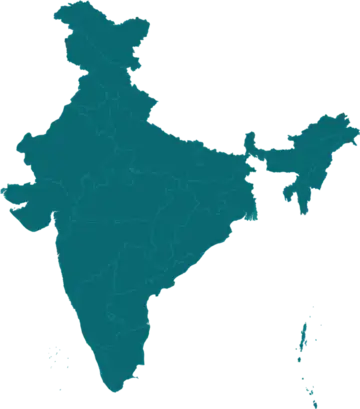 Outline map of India